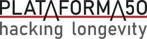 Logotipo de Plataforma 50 Hacking Longevity, una de las empresas promotoras del startup y entidad colaboradora.